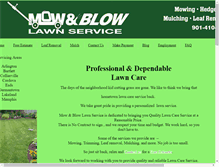 Tablet Screenshot of mowandblowlawnservice.com